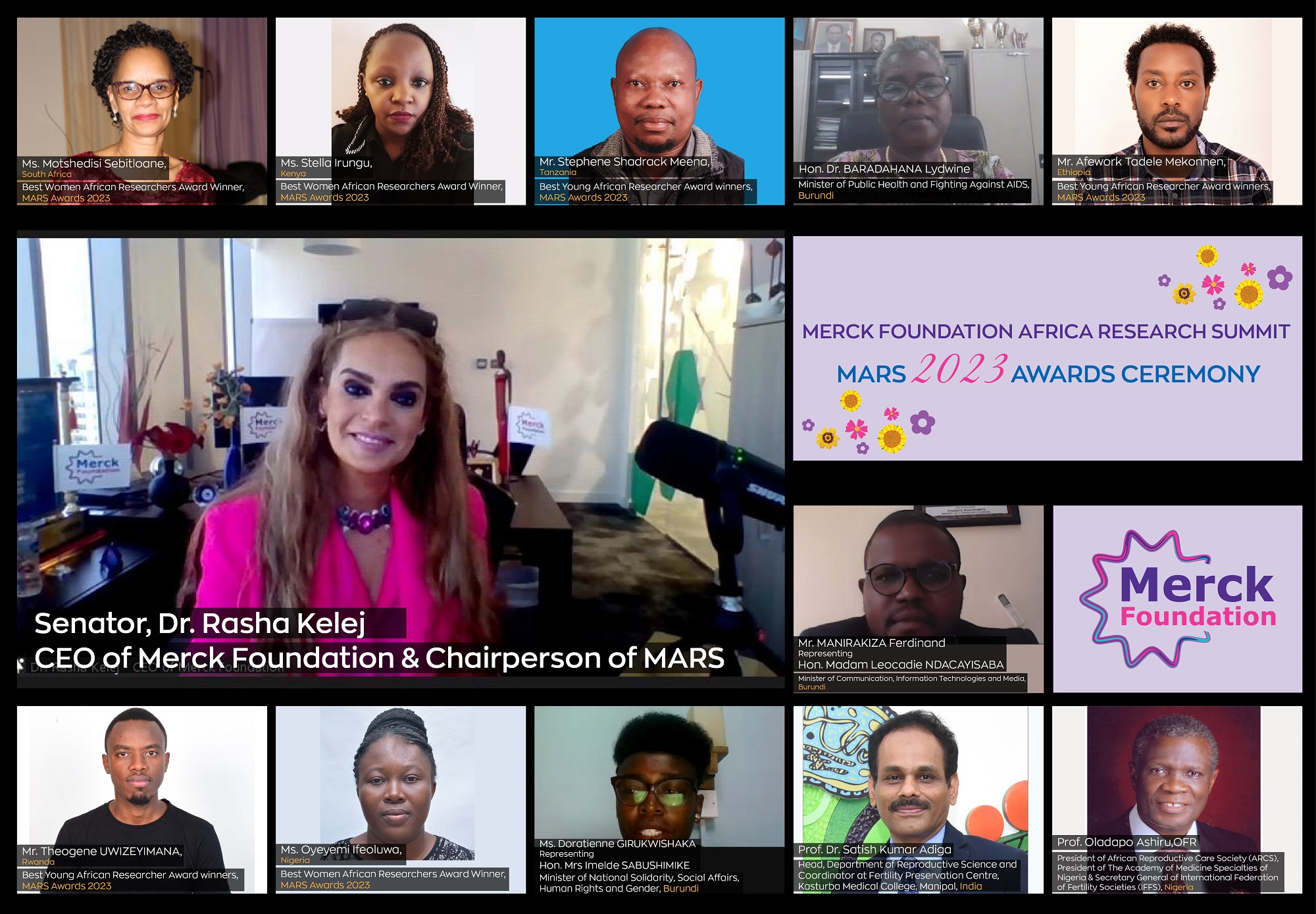 Merck Foundation Africa Research Summit (MARS) Awards 2022 - Online Award Ceremony