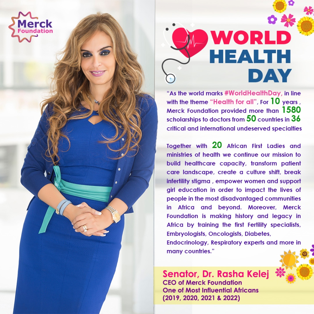 Message from CEO of Merck Foundation Senator, Dr. Rasha Kelej on World Health Day 2024