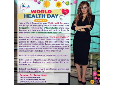 Message from CEO of Merck Foundation on World Art Day 2024