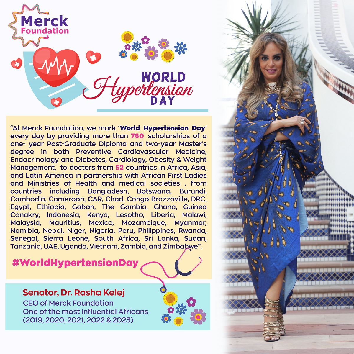 Message from Senator, Dr. Rasha Kelej on World Hypertension Day 2024