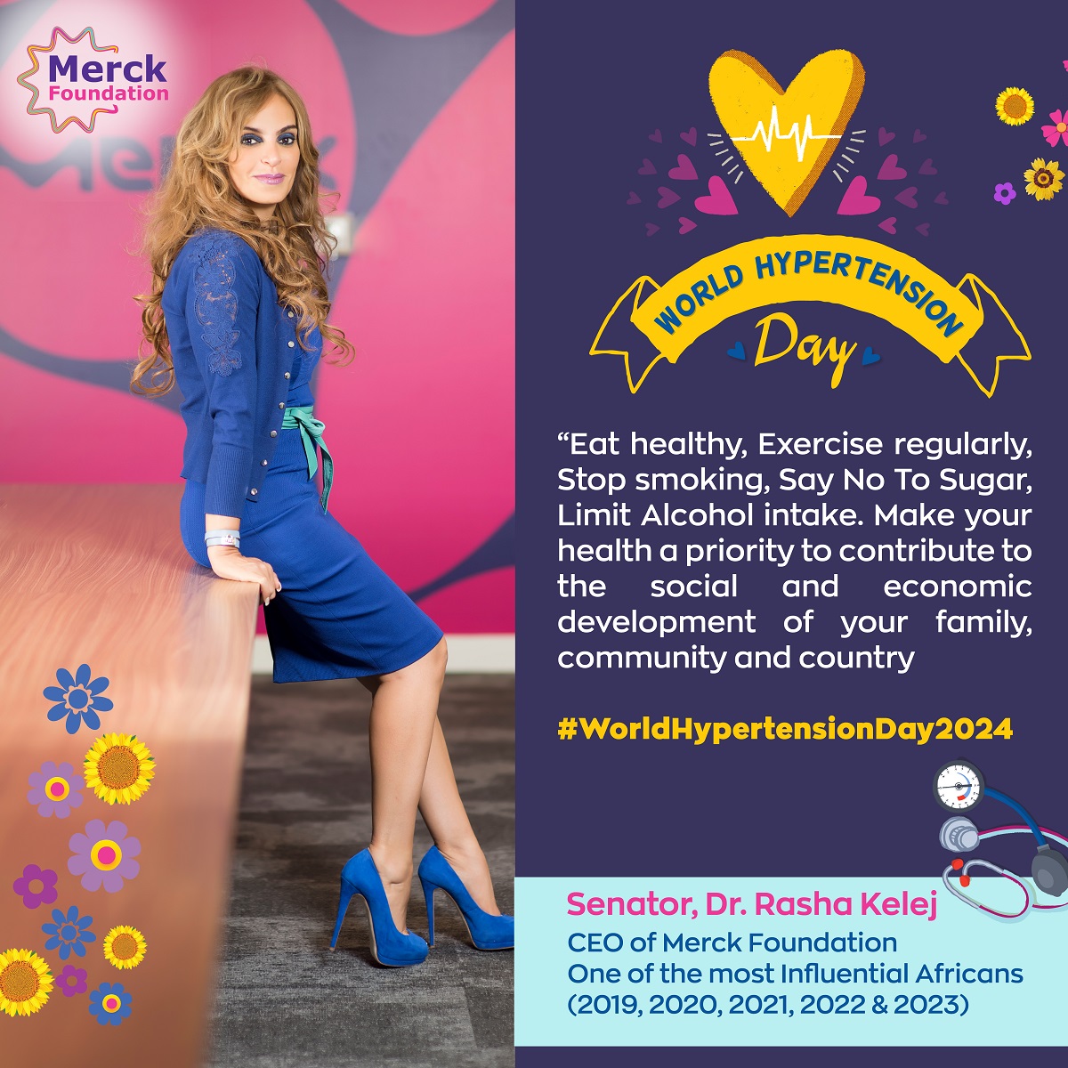 Message from Senator, Dr. Rasha Kelej on World Hypertension Day 2024