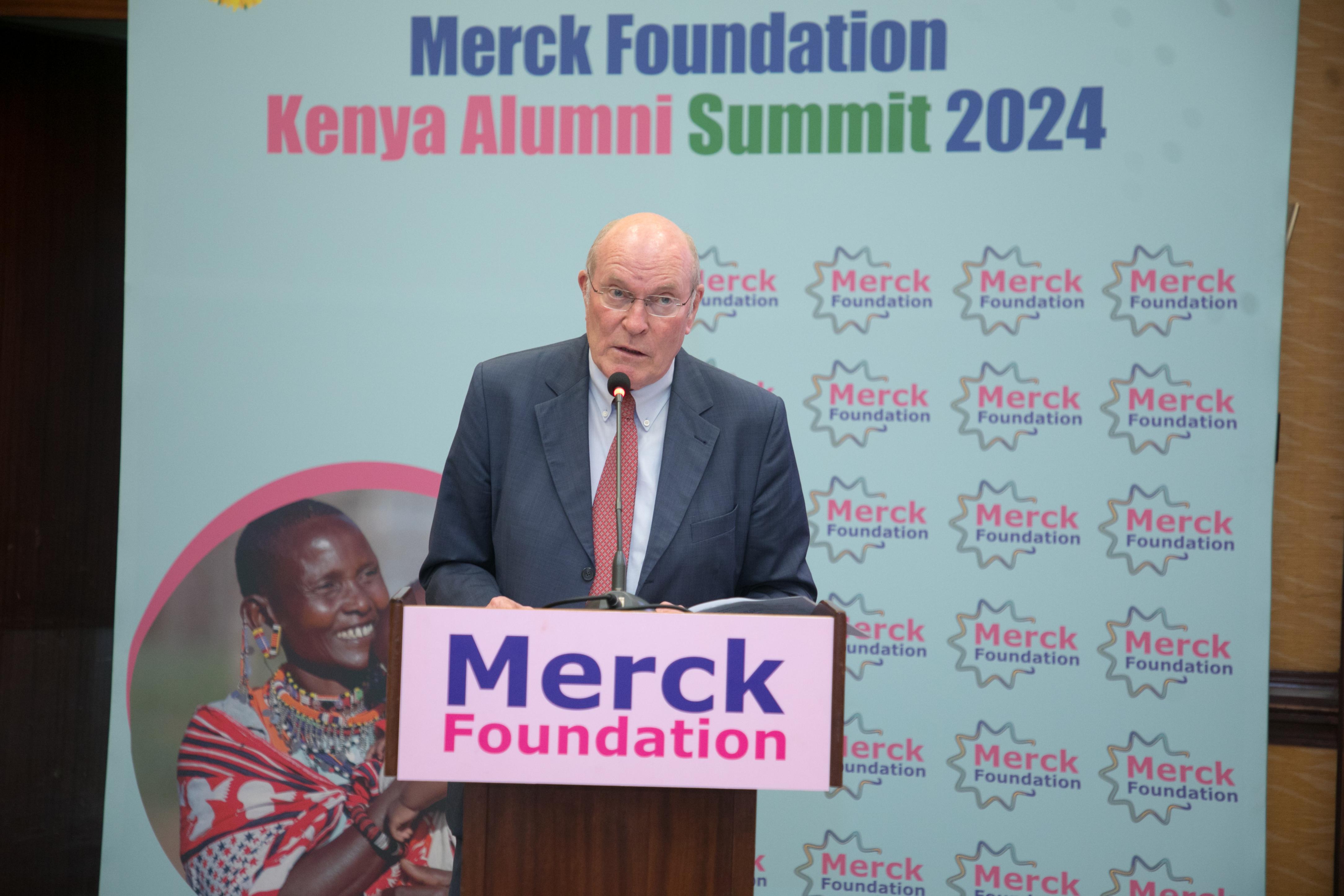 Prof. Dr. Frank Stangenberg-Haverkamp and Senator Dr. Rasha Kelej at Merck Foundation Kenya Alumni Summit 2024