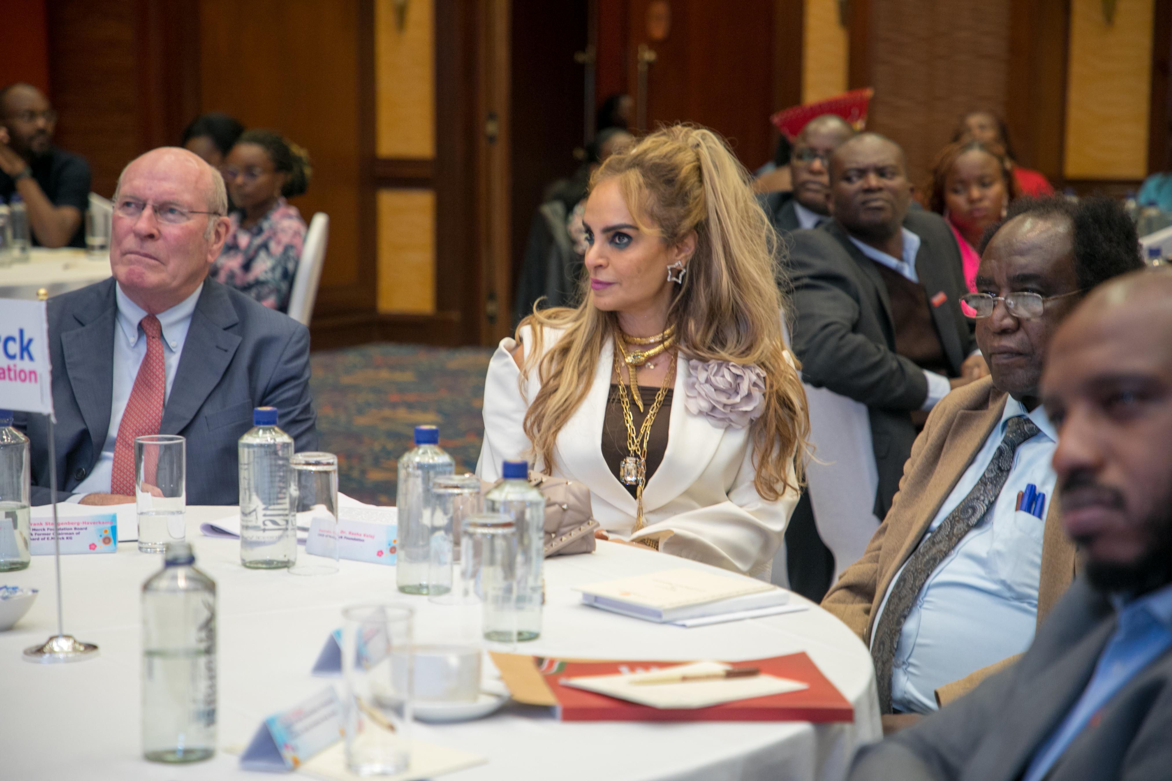Prof. Dr. Frank Stangenberg-Haverkamp and Senator Dr. Rasha Kelej at Merck Foundation Kenya Alumni Summit 2024