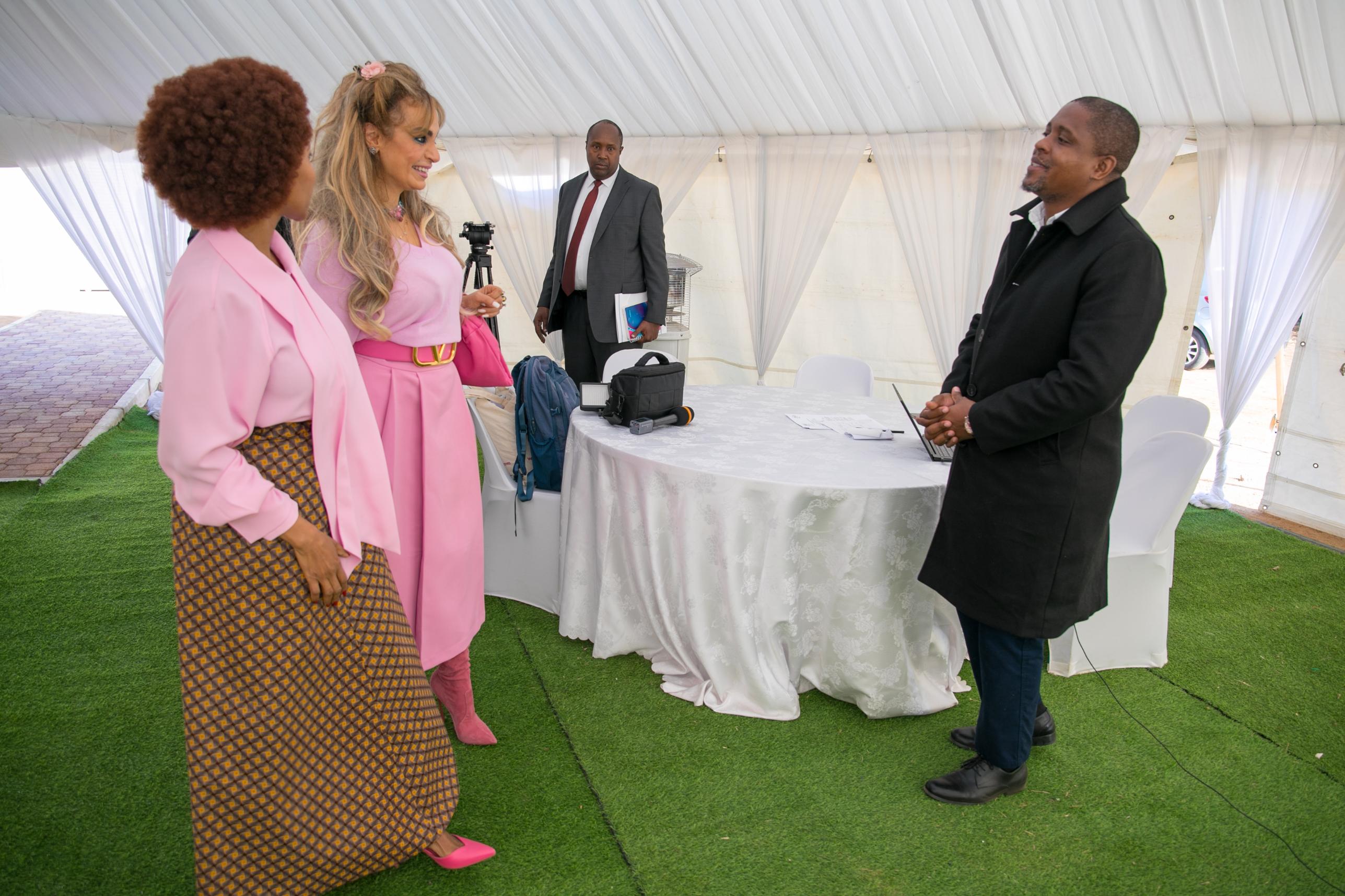 Senator, Dr. Rasha Kelej with The First Lady of Botswana, H.E. Mrs. NEO JANE MASISI