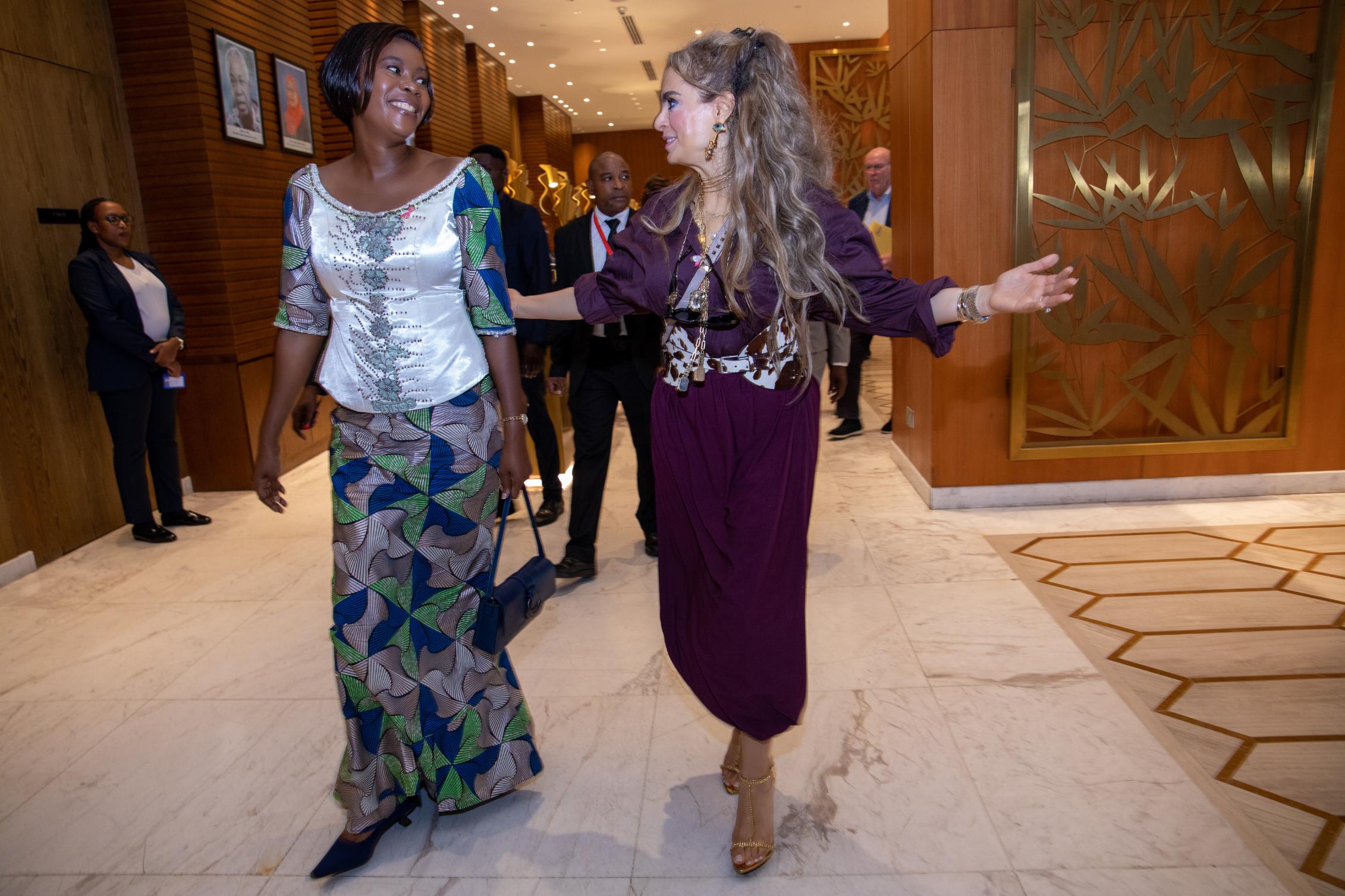 Senator, Dr. Rasha Kelej, CEO of Merck Foundation along with H.E. Madam ZITA OLIGUI NGUEMA, The First Lady of the Gabonese Republic
