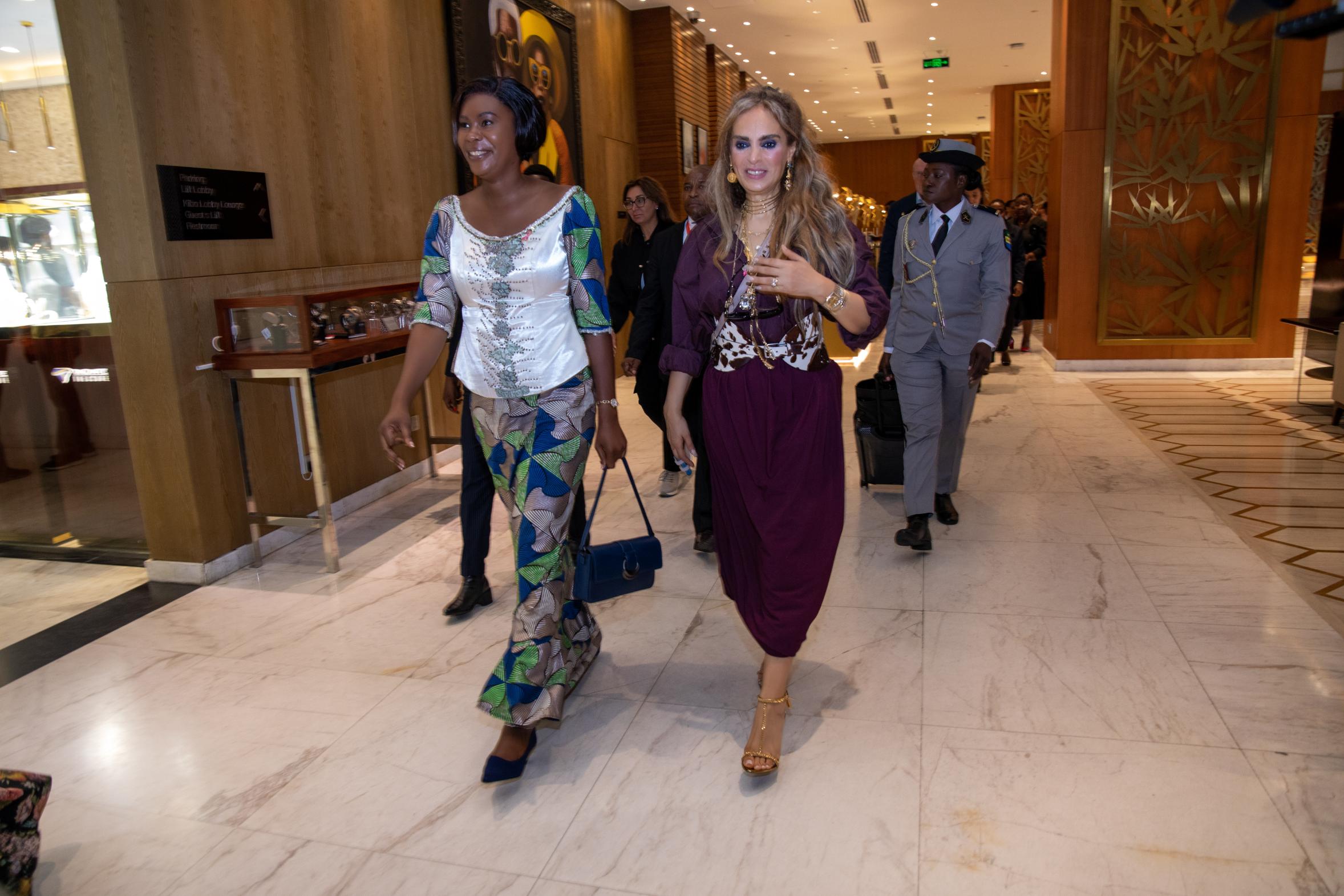 Senator, Dr. Rasha Kelej, CEO of Merck Foundation along with H.E. Madam ZITA OLIGUI NGUEMA, The First Lady of the Gabonese Republic