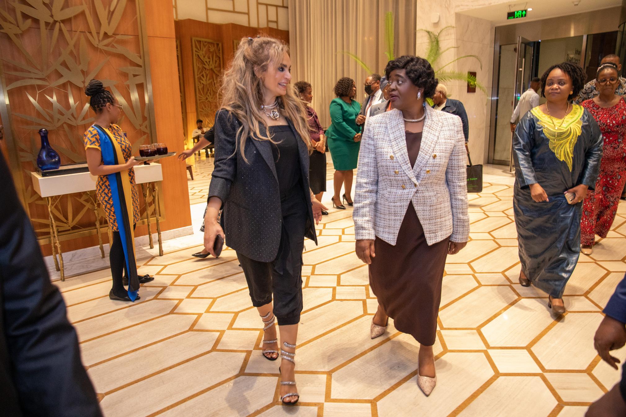 Senator, Dr. Rasha Kelej, CEO of Merck Foundation along with H.E. Mrs. MONICA CHAKWERA, The First Lady of the Republic of Malawi