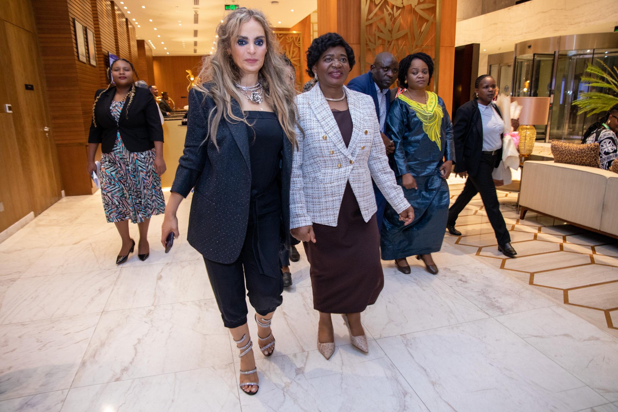 Senator, Dr. Rasha Kelej, CEO of Merck Foundation along with H.E. Mrs. MONICA CHAKWERA, The First Lady of the Republic of Malawi