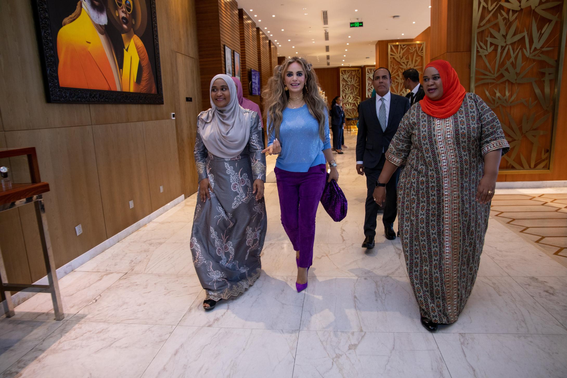Senator, Dr. Rasha Kelej, CEO of Merck Foundation along with H.E. Mrs. SAJIDHA MOHAMED, The First Lady of the Republic of Maldives