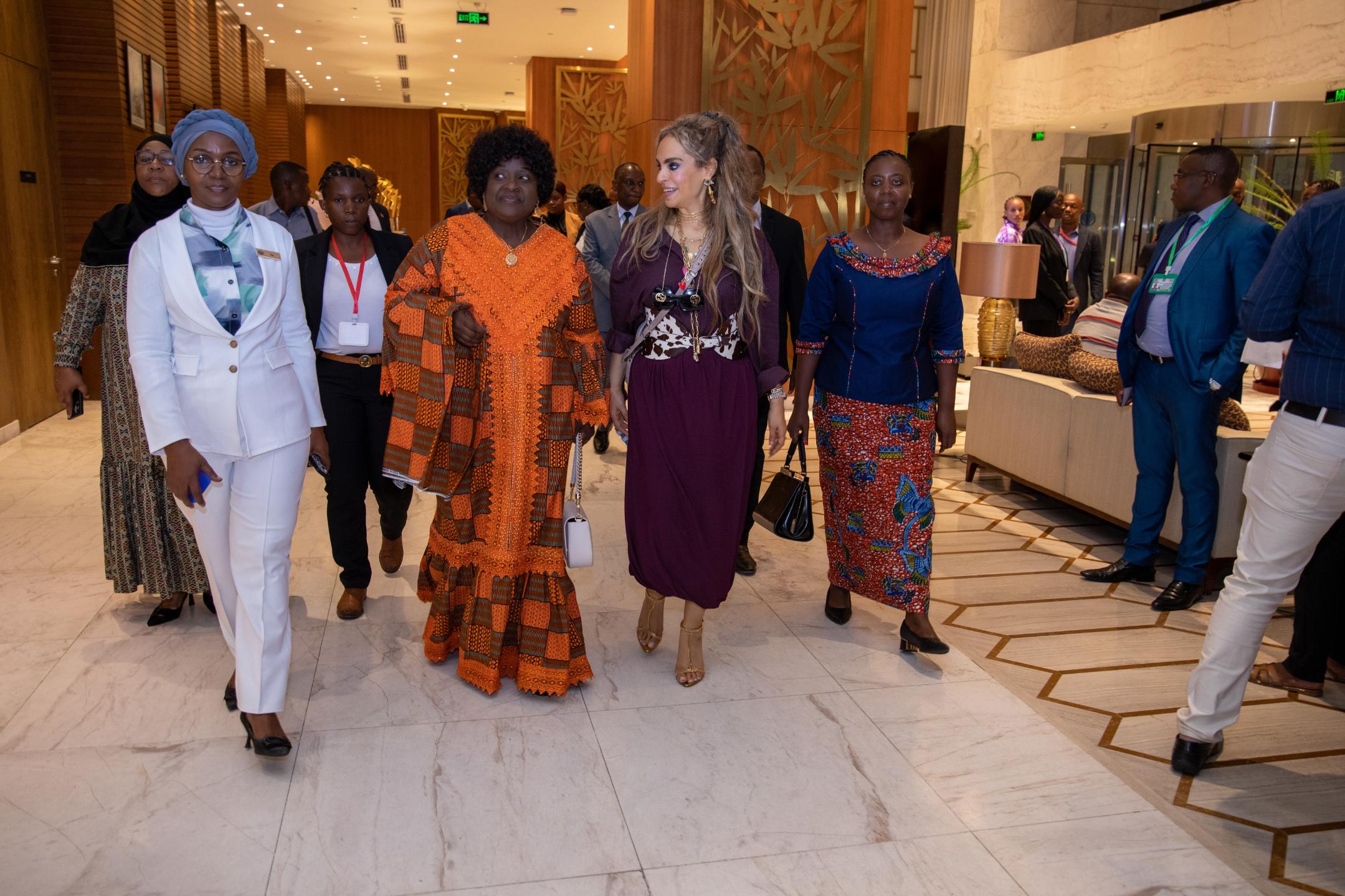 Senator, Dr. Rasha Kelej, CEO of Merck Foundation along with H.E. Mrs. ISAURA FERRÃO NYUSI, The First Lady of the Republic of Mozambique