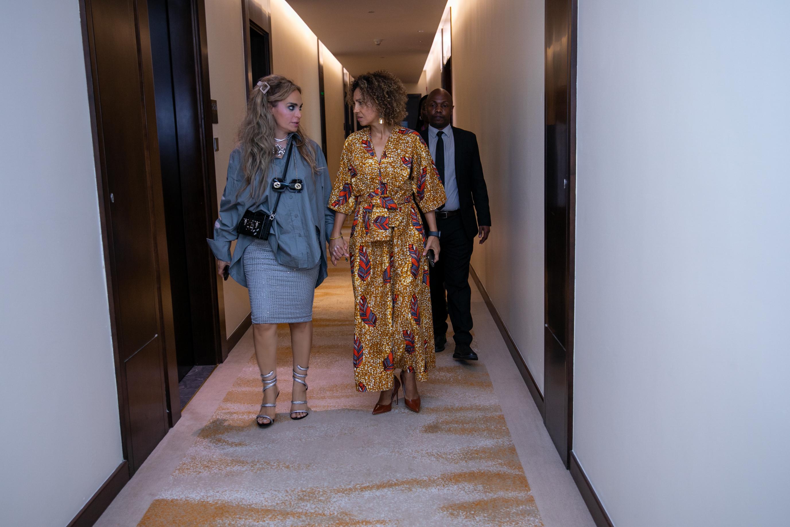 Senator, Dr. Rasha Kelej, CEO of Merck Foundation along with H.E. Dr. DÉBORA KATISA CARVALHO, The First Lady of the Republic of Cabo Verde during the Strategy Meeting at the 11th Merck Foundation Africa Asia Luminary 2024