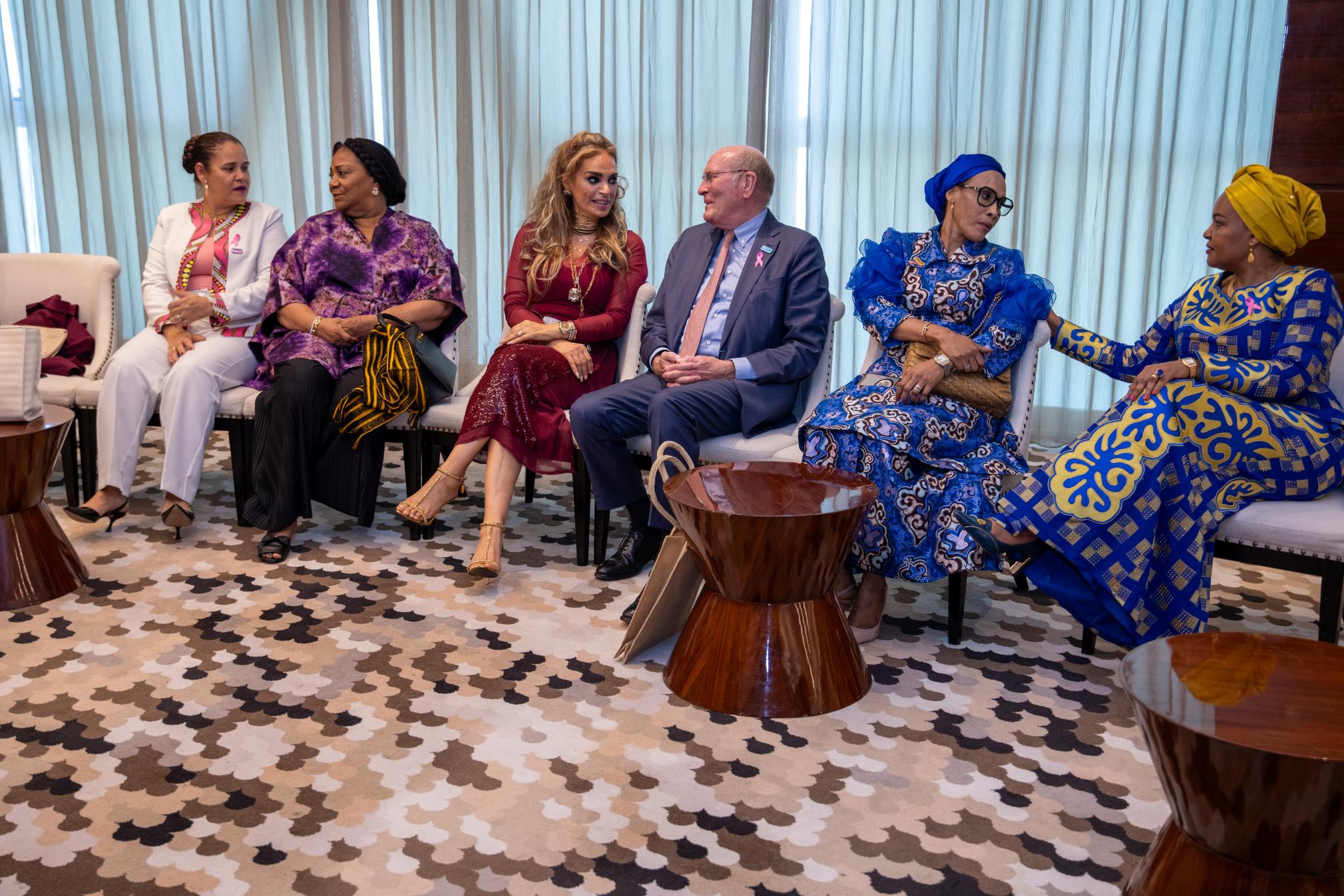Senator, Dr. Rasha Kelej, CEO of Merck Foundation and Chairman along with H.E. Mrs. REBECCA AKUFO-ADDO, The First Lady of the Republic of Ghana, H.E. Mrs. MARIA DE FATIMA VILA NOVA, The First Lady of the Democratic Republic of São Tomé and Príncipe and H.