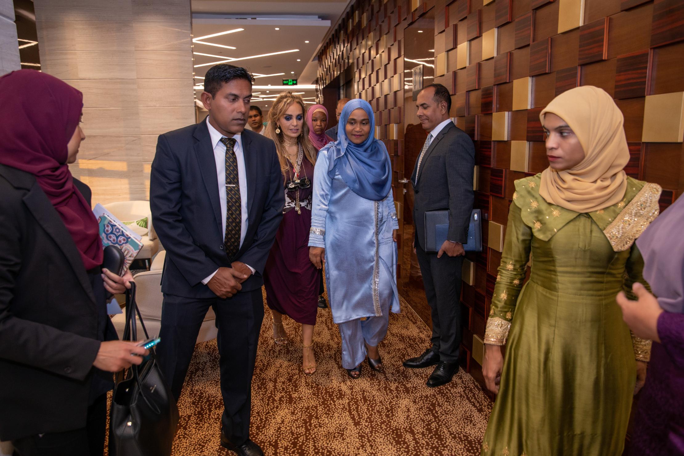 Senator, Dr. Rasha Kelej, CEO of Merck Foundation along with H.E. Mrs. SAJIDHA MOHAMED, The First Lady of the Republic of Maldives during the Strategy Meeting at the 11th Merck Foundation Africa Asia Luminary 2024