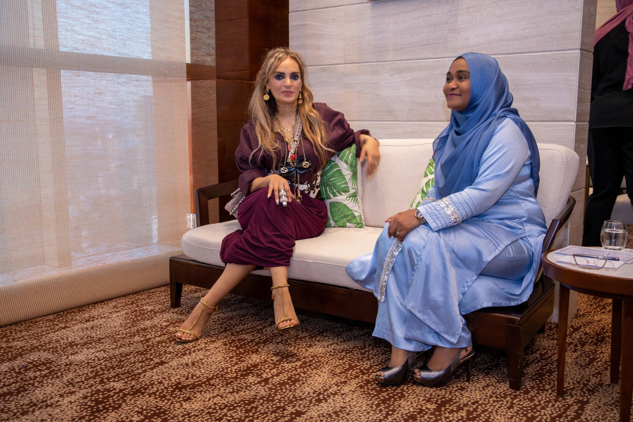 Senator, Dr. Rasha Kelej, CEO of Merck Foundation along with H.E. Mrs. SAJIDHA MOHAMED, The First Lady of the Republic of Maldives during the Strategy Meeting at the 11th Merck Foundation Africa Asia Luminary 2024