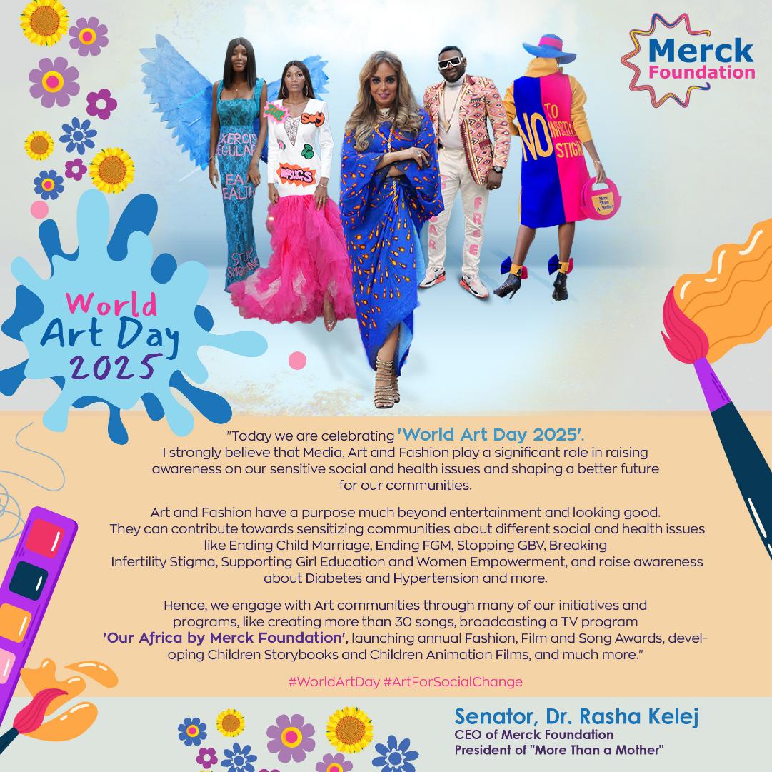 Message from CEO of Merck Foundation Senator, Dr. Rasha Kelej on World Art Day 2025