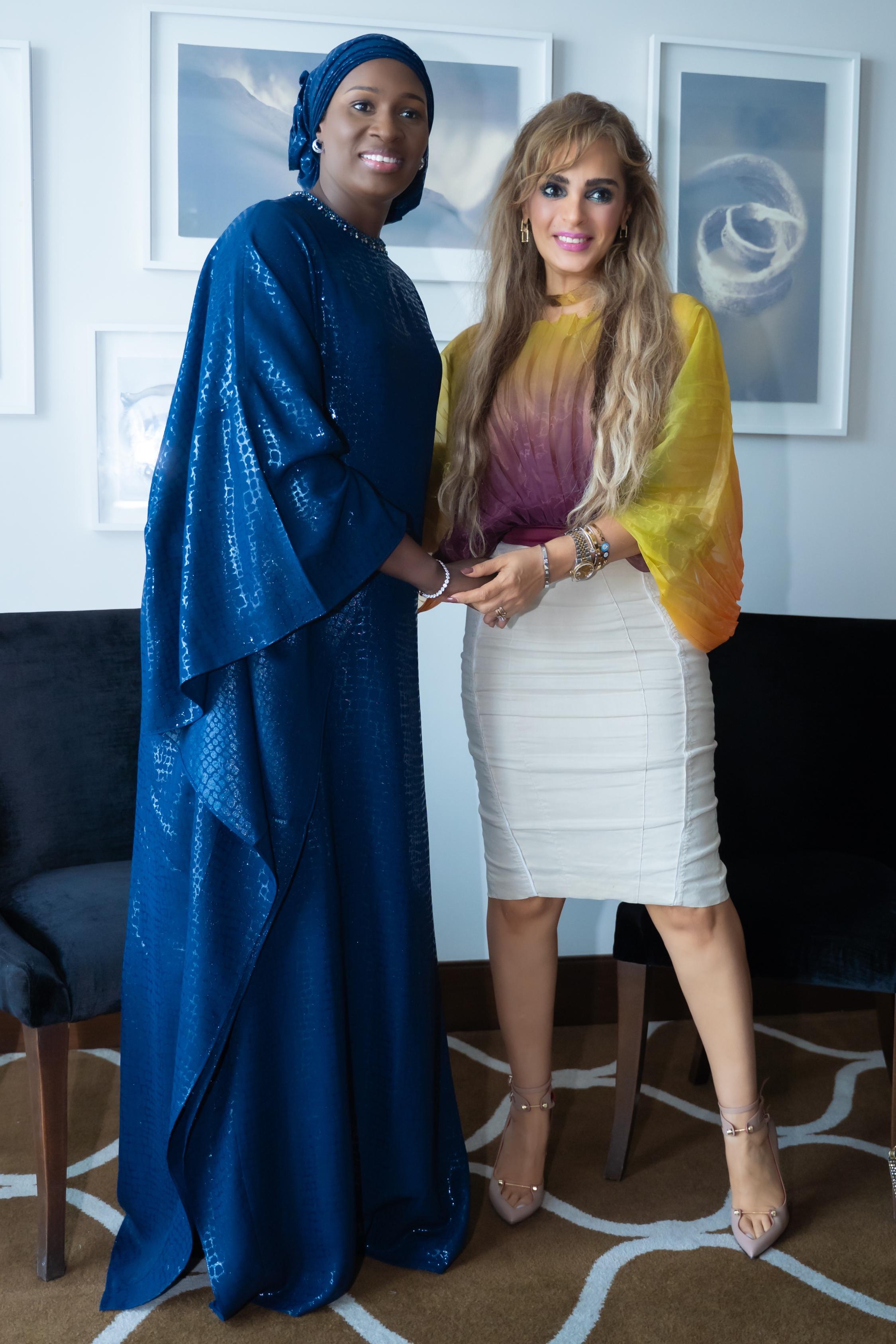 Senator, Dr. Rasha Kelej, CEO of Merck Foundation and H.E. Madam MARIE KHONE FAYE, The First Lady of the Republic of Senegal