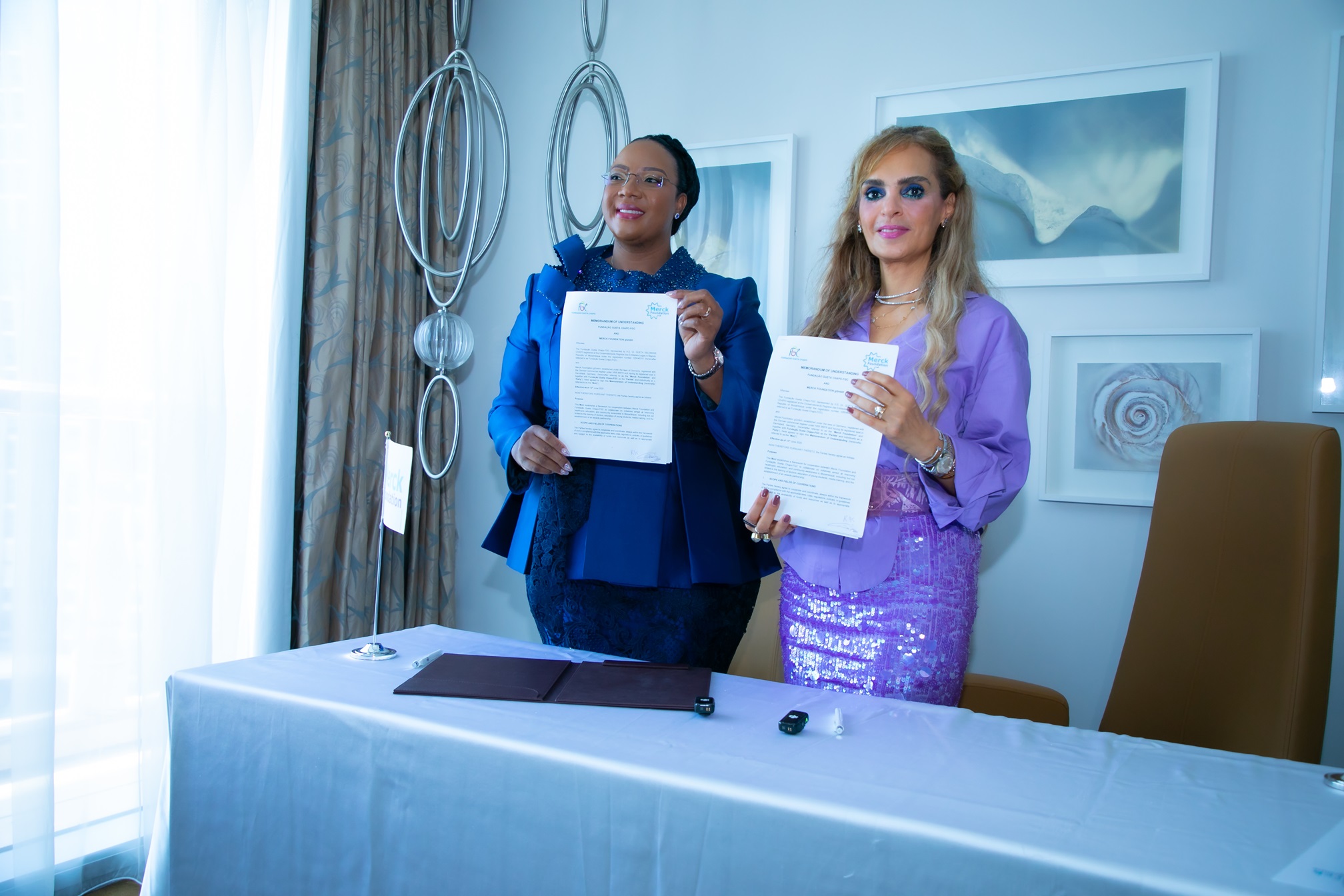 Senator, Dr. Rasha Kelej, CEO of Merck Foundation and H.E. Dr. GUETA SELEMANE CHAPO, The First Lady of the Republic of Mozambique
