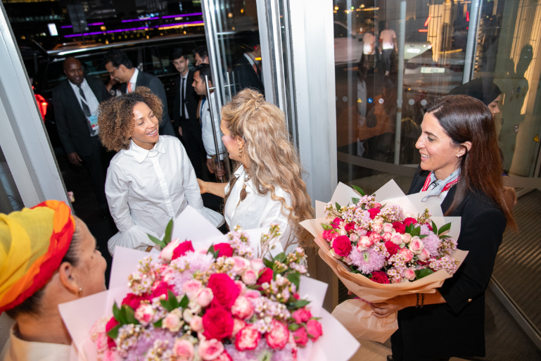 Senator, Dr. Rasha Kelej, Merck Foundation CEO and H.E. Dr. DÉBORA KATISA CARVALHO, the First Lady of Cabo Verde