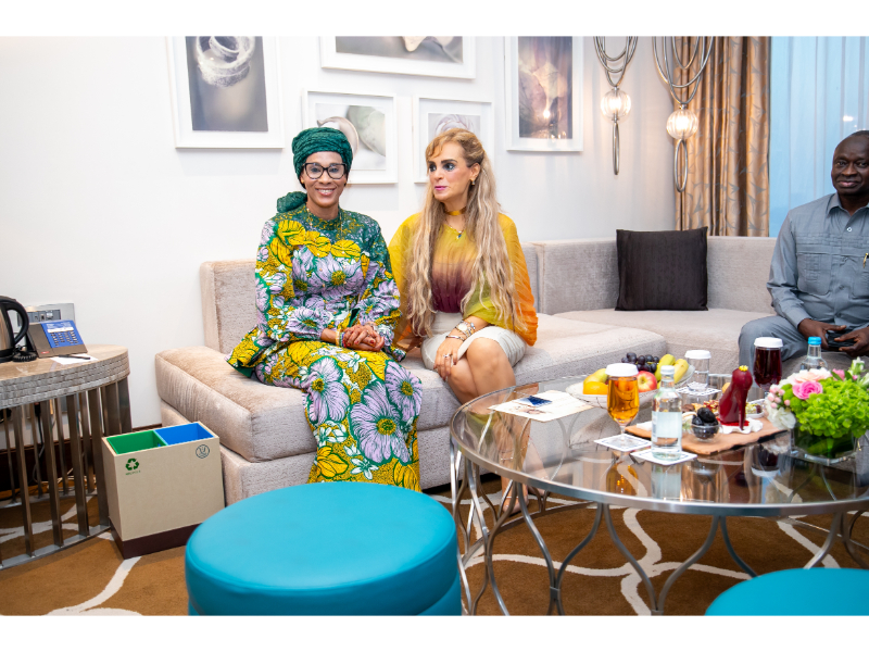 Senator, Dr. Rasha Kelej, Merck Foundation CEO and H.E. Mrs. FATOUMATTA BAH-BARROW, the First Lady of The Gambia