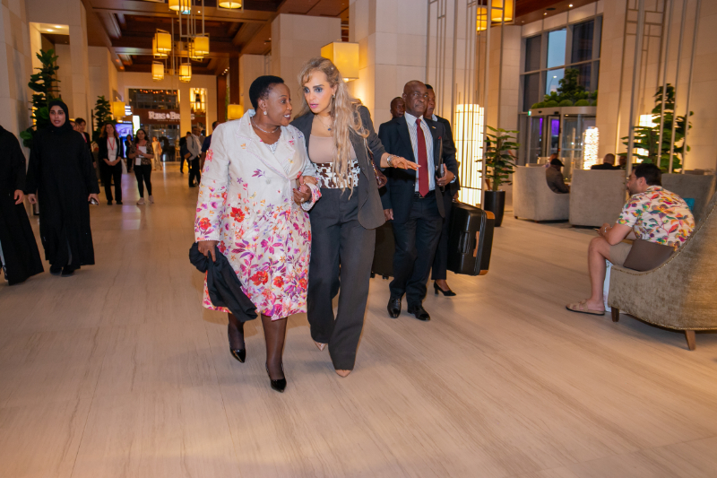 Senator, Dr. Rasha Kelej, Merck Foundation CEO and H.E. Amai Dr. AUXILLIA MNANGAGWA, the First Lady of Zimbabwe