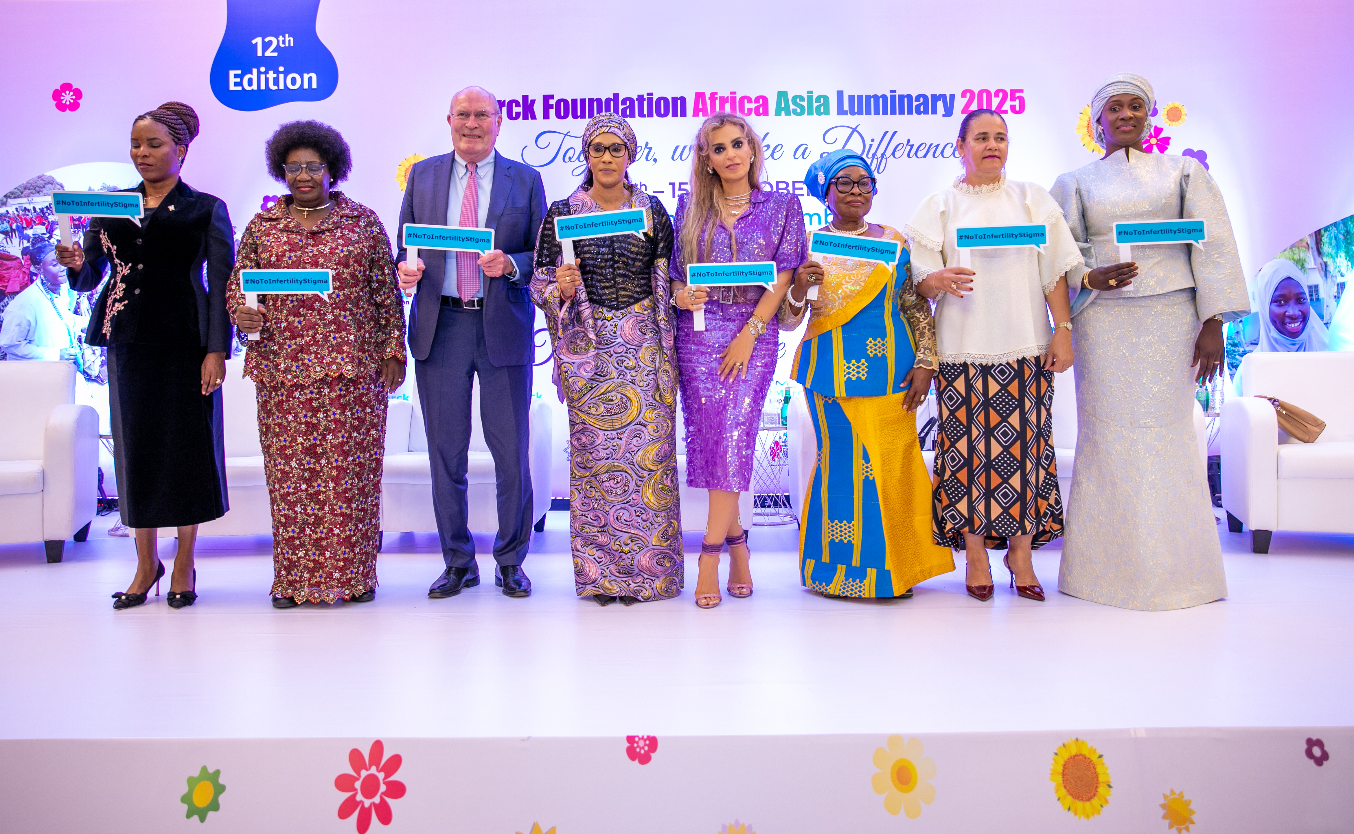 Merck Foundation Chairman and CEO with The Gambia Vice President and First Lady, and First Ladies of Burundi, CAR, Liberia, Sao Tome, Senegal at Merck Foundation Africa Asia Luminary 2025
