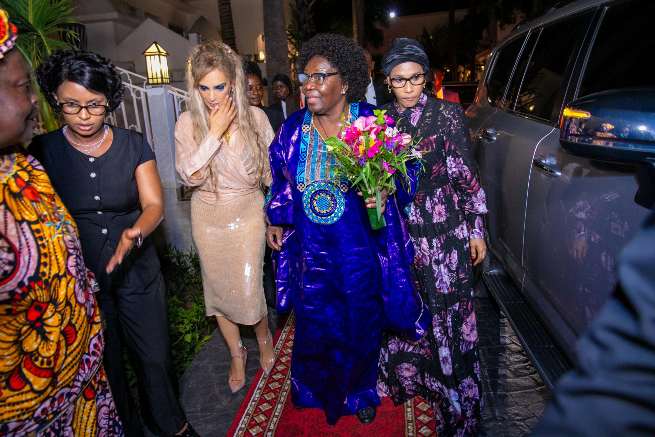 Senator, Dr. Rasha Kelej (Ret.), CEO of Merck Foundation and President of More Than a Mother and H.E. Madam BRIGITTE TOUADERA, The First Lady of Central African Republic at the Merck Foundation Africa Asia Luminary 2025