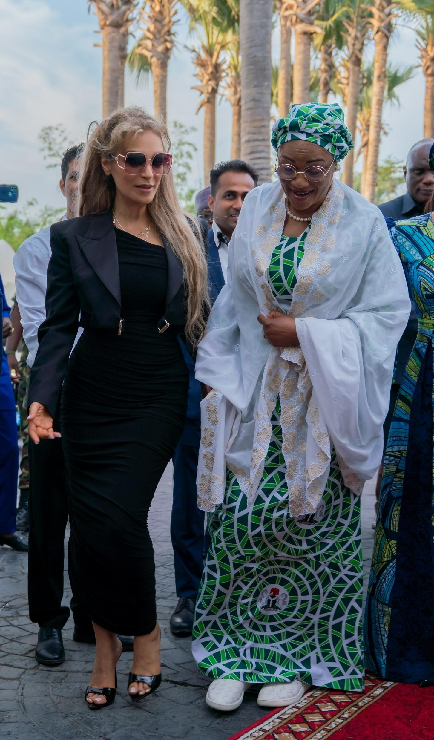 Senator, Dr. Rasha Kelej (Ret.), CEO of Merck Foundation and President of More Than a Mother and H.E. Senator OLUREMI TINUBU, CON, The First Lady of the Federal Republic of Nigeria at the Merck Foundation Africa Asia Luminary 2025