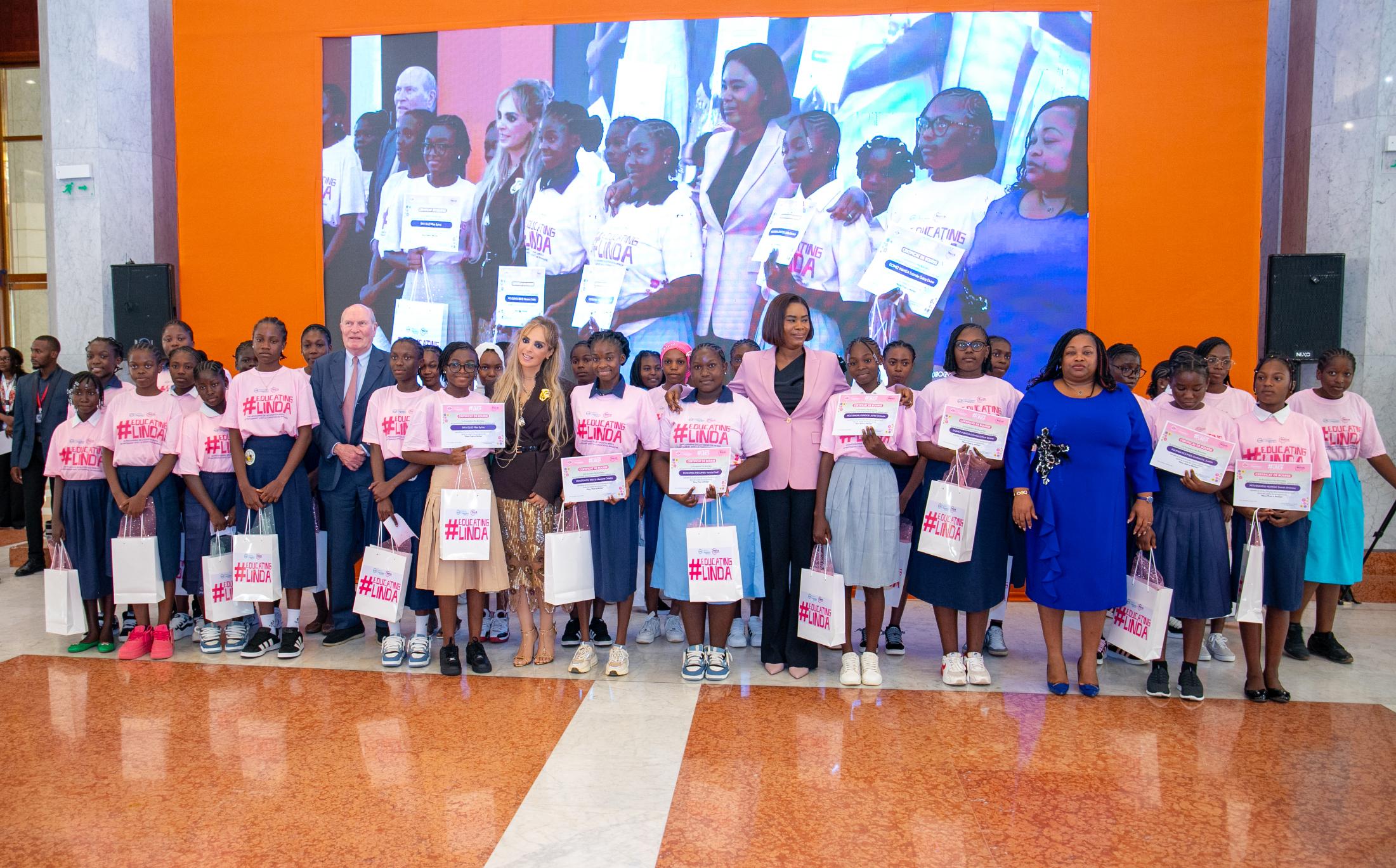 Prof. Dr. Frank Stangenberg-Haverkamp, Chairman of Merck Foundation Board of Trustees, and Senator, Dr. Rasha Kelej, CEO of Merck Foundation & President of Merck Foundation First Ladies Initiative and H.E. Madam ZITA OLIGUI NGUEMA, First Lady of the Gabon