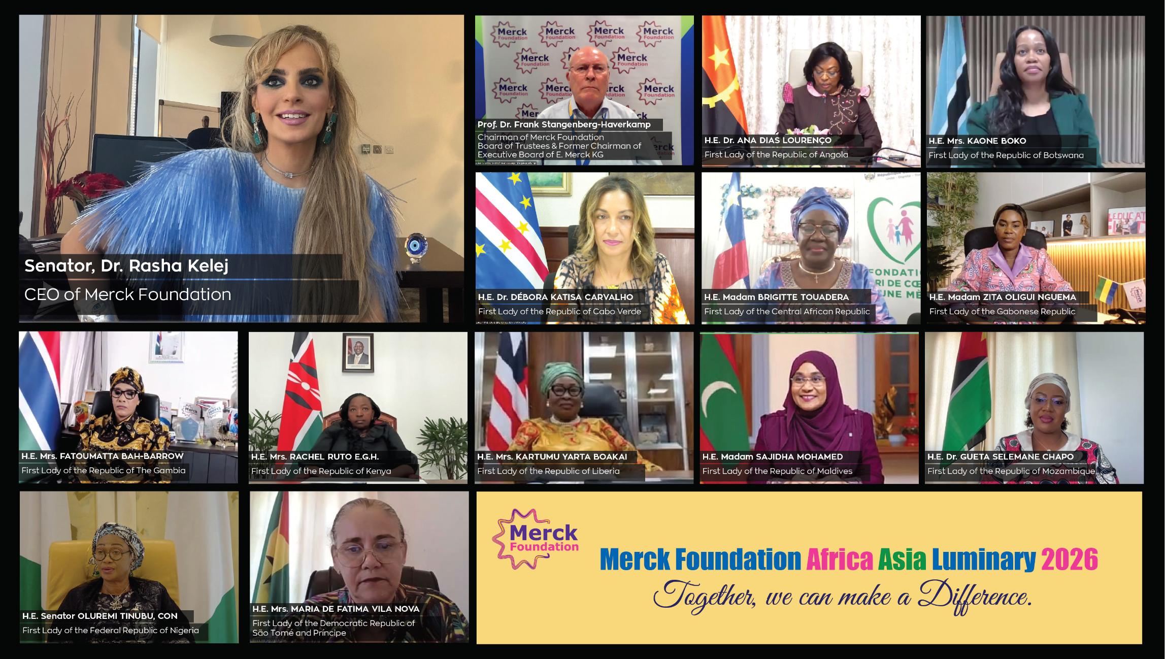 The annual conference was inaugurated by Prof. Dr. Frank Stangenberg-Haverkamp, Chairman of Merck Foundation Board of Trustees, and Dr. Rasha Kelej, CEO of Merck Foundation and Chairperson of Merck Foundation Africa Asia Luminary along with The First Ladi