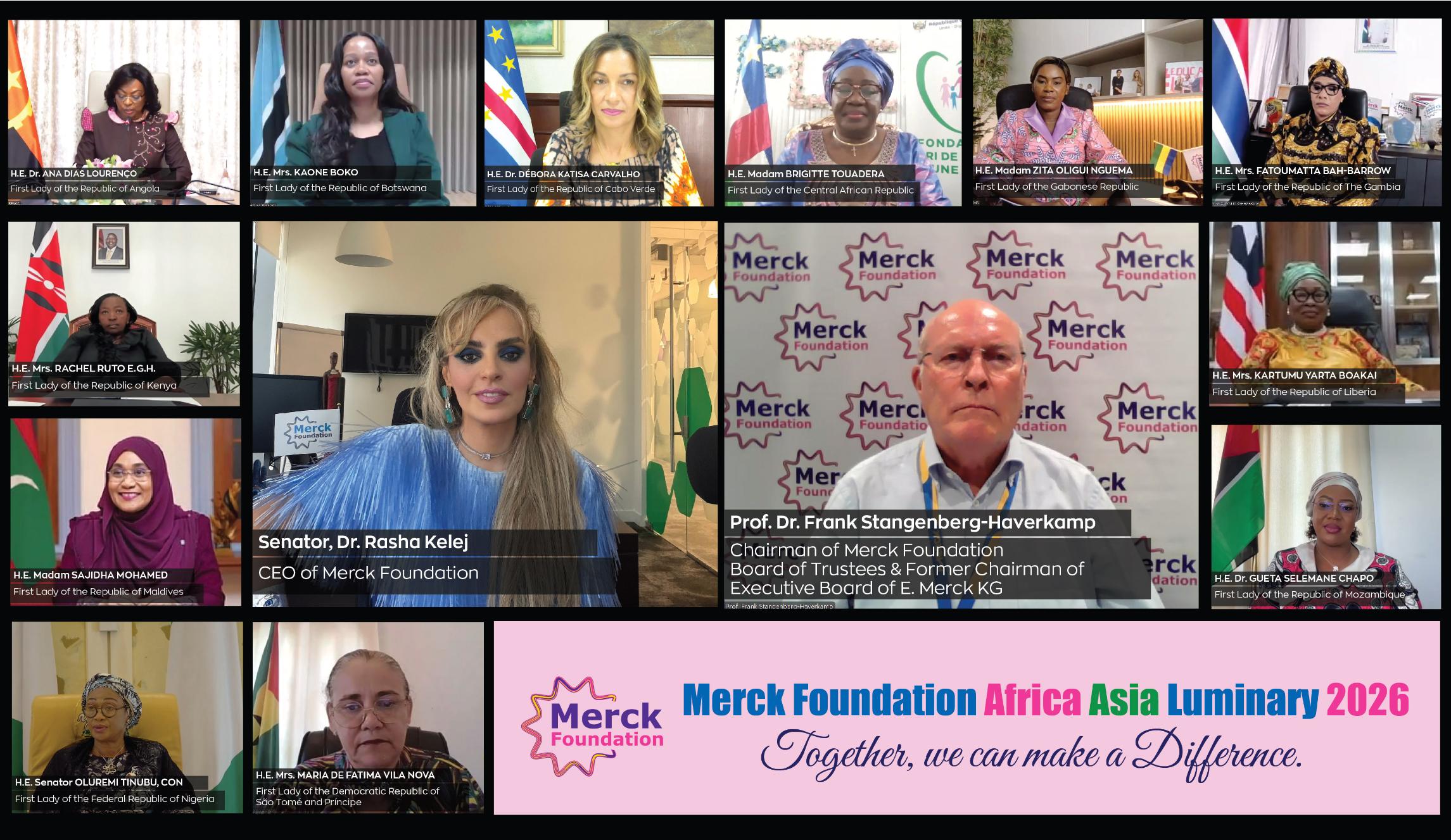 The annual conference was inaugurated by Prof. Dr. Frank Stangenberg-Haverkamp, Chairman of Merck Foundation Board of Trustees, and Dr. Rasha Kelej, CEO of Merck Foundation and Chairperson of Merck Foundation Africa Asia Luminary along with The First Ladi
