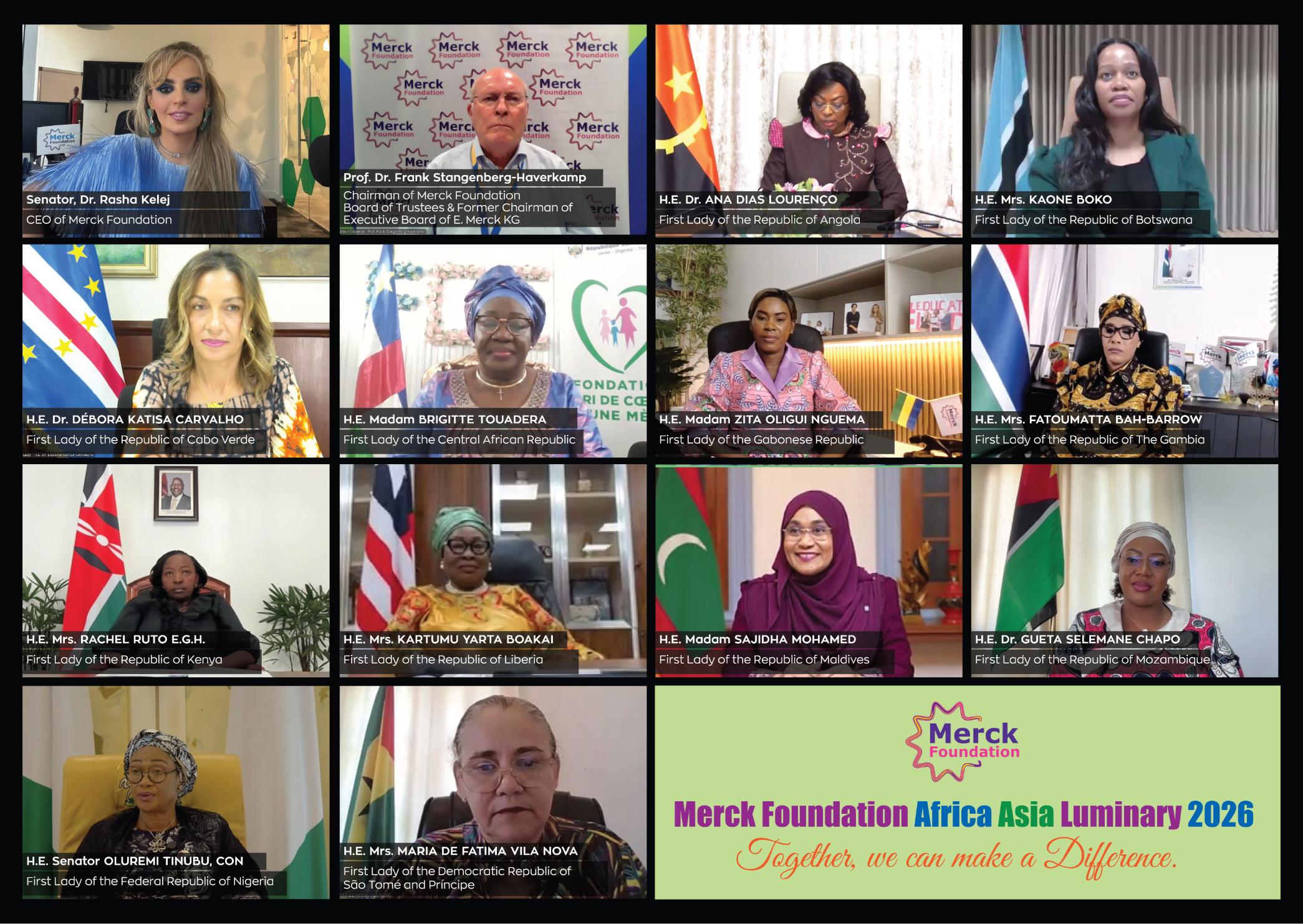The annual conference was inaugurated by Prof. Dr. Frank Stangenberg-Haverkamp, Chairman of Merck Foundation Board of Trustees, and Dr. Rasha Kelej, CEO of Merck Foundation and Chairperson of Merck Foundation Africa Asia Luminary along with The First Ladi