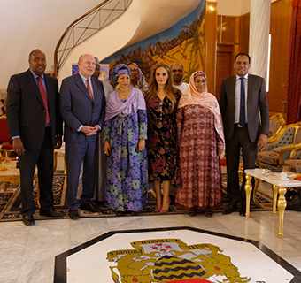 Dr. Rasha Kelej, CEO Merck Foundation during the high-level meeting between the president of Chad, His Excellency IDRISS DEBY ITNO, Guest of Honor Prof. Frank Stangenberg Haverkamp, Chairman of Executive Board of E-Merck KG and Chairman of Merck Foundatio