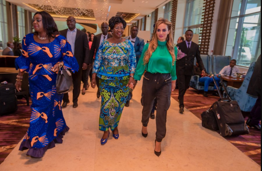 Dr. Rasha Kelej in conversation with H.E Madam Brigitte Touadera, The First Lady of Central African Republic in preparation for the Merck Africa Asia Luminary 2019
