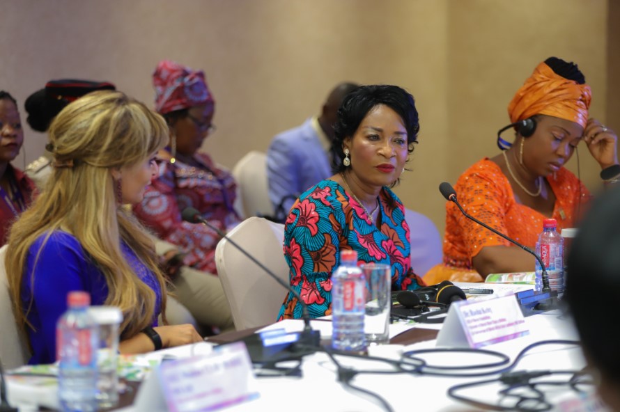 Dr. Rasha Kelej with other African First Ladies during the Merck Foundation First Ladies Initiative Summit at the Merck Africa Asia Luminary 2019