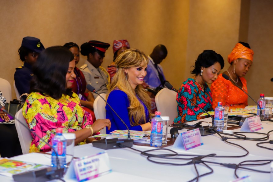Dr. Rasha Kelej with other African First Ladies during the Merck Foundation First Ladies Initiative Summit at the Merck Africa Asia Luminary 2019