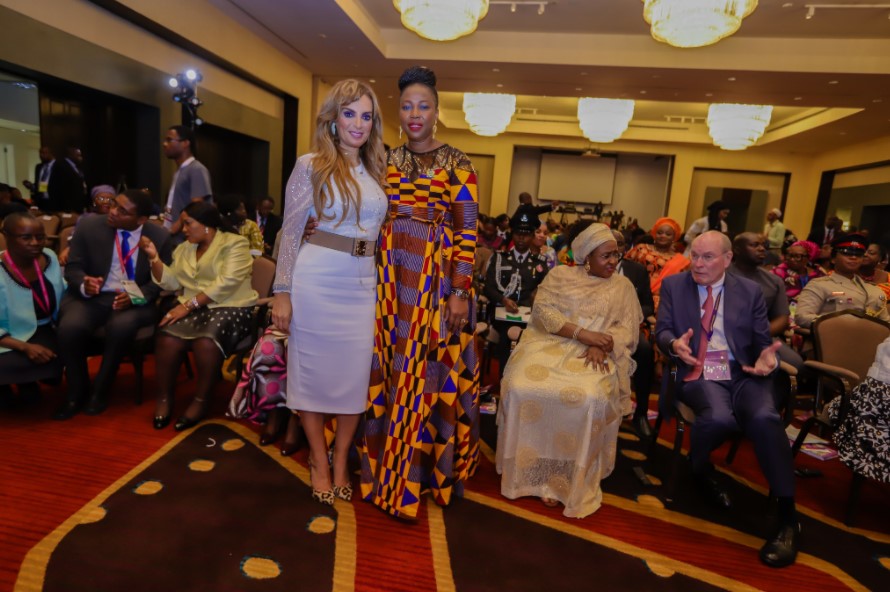 Dr. Rasha Kelej with First Lady of Sierra Leone during the Merck Africa Asia Luminary 2019