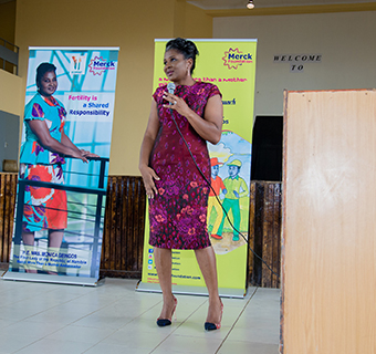 Dr. Rasha Kelej, CEO of Merck Foundation & President, Merck More Than a Mother with  H.E. MONICA GEINGOS, The First Lady of Namibia & Ambassador of Merck More Than a Mother during the launch of the storybook