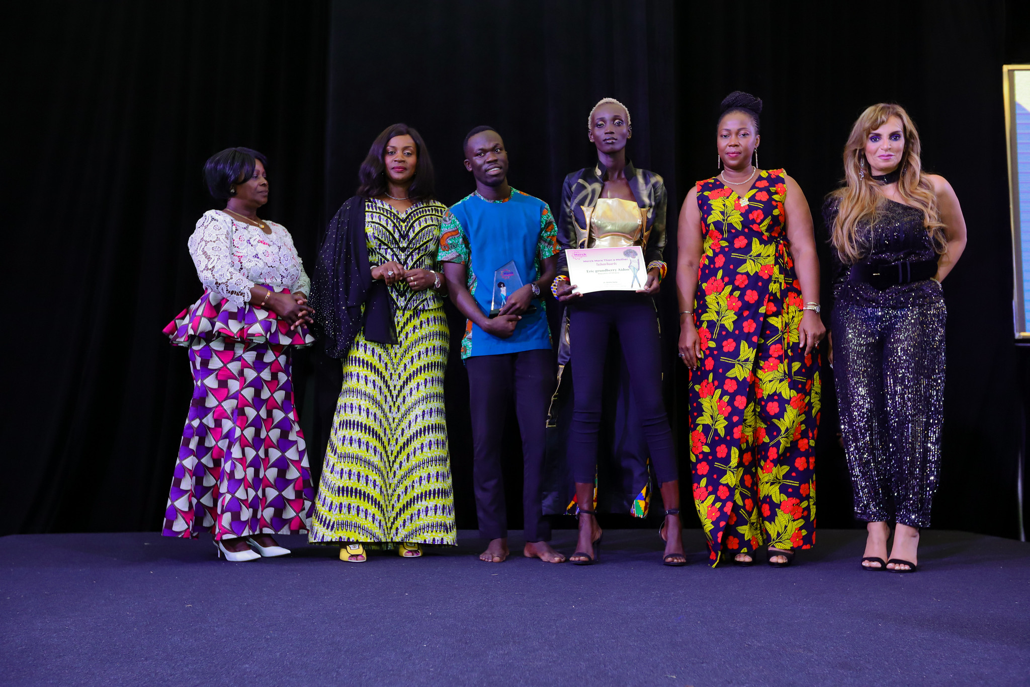 MMTM Fashion award winner Ghana presenting their innovative designs to deliver a strong and influential messages to empower infertile women and say ?No to Infertility Stigma? during Merck Africa Asia Luminary 2019, Accra Ghana