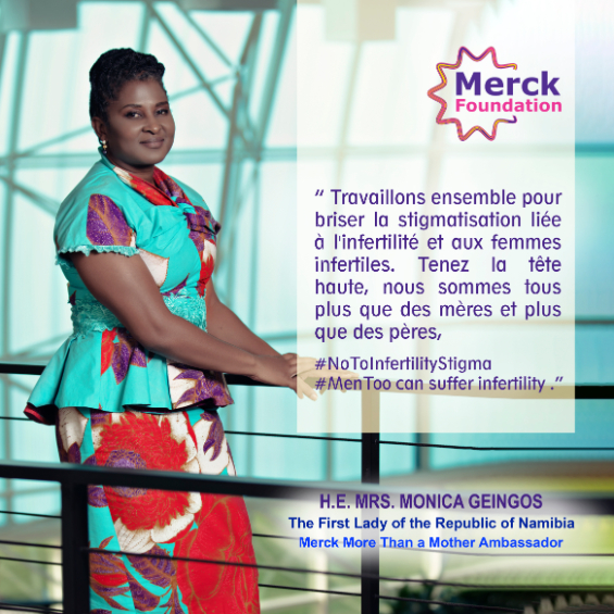 H.E. Mrs. MONICA GEINGOS, The First Lady of Republic of Namibia and Ambassador of Merck More Than a Mother