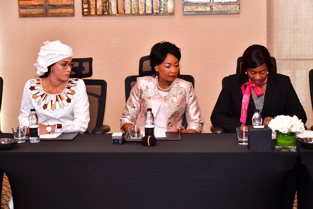 Dr. Rasha Kelej with African First Ladies during the Merck Foundation First Ladies Initiative Summit 2019
