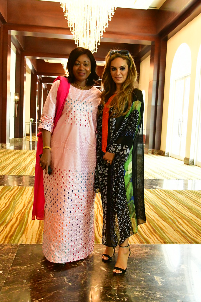 Dr. Rasha Kelej, CEO of Merck Foundation & President of Merck More Than a Mother meeting with FL of Guinea during MFFLI summit 2019
