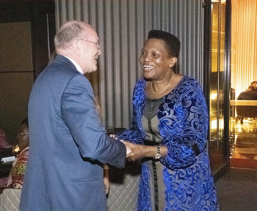 Prof. Dr. Frank Stangenberg Haverkamp with First Lady of Burundi during MFFLI Summit 2019