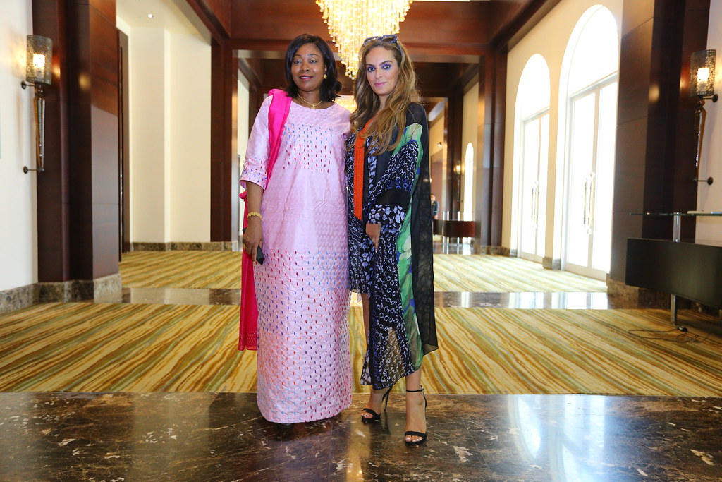 Dr. Rasha Kelej, CEO of Merck Foundation & President of Merck More Than a Mother meeting with First Lady of Guinea during MFFLI summit 2019