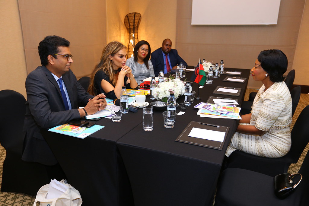 Dr. Rasha Kelej, CEO, Merck Foundation and President, Merck More Than A Mother Meeting With H.E. PROF. GERTRUDE MUTHARIKA The First Lady of the Republic of Malawi & Merck More Than A Mother Ambassador
