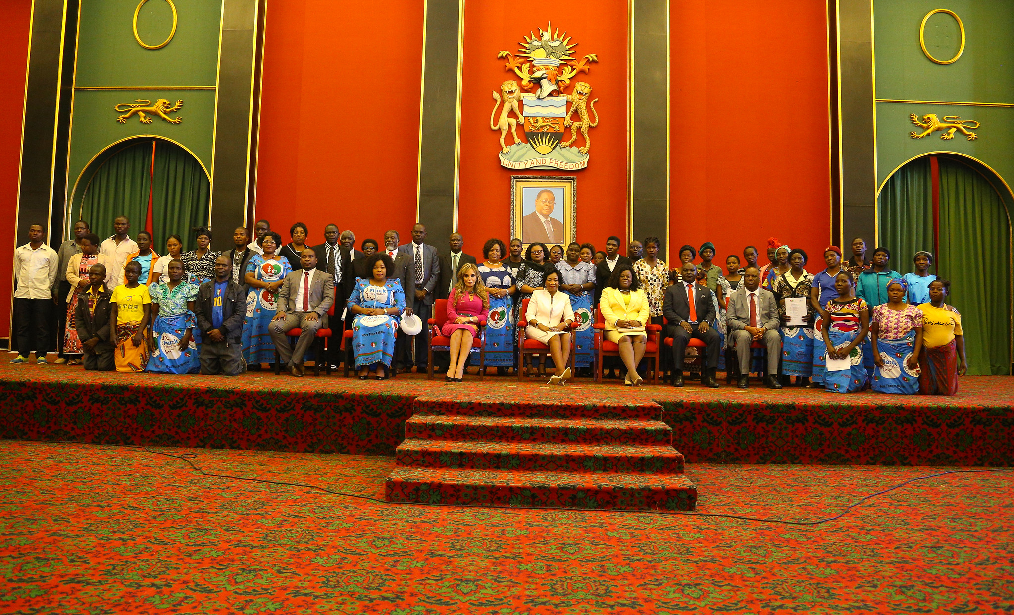 Dr. Rasha Kelej, CEO Merck Foundation with The First Lady of Malawi, H.E. PROF. GERTRUDE MUTHARIKA Launch of Merck Foundation Programs in Malawi
