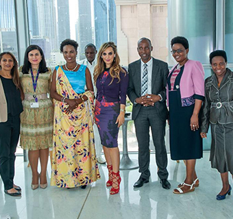 Dr. Rasha Kelej, CEO of Merck Foundation & President, Merck More Than a Mother during her meeting with H.E. Madam ANGELINE NDAYISHIMIYE, The First Lady of Burundi and Ambassador of Merck More Than a Mother.
