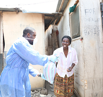 Relief items being distributed to those affected by Coronavirus lock-down by Merck Foundation together with First Lady of Ghana and her Foundation