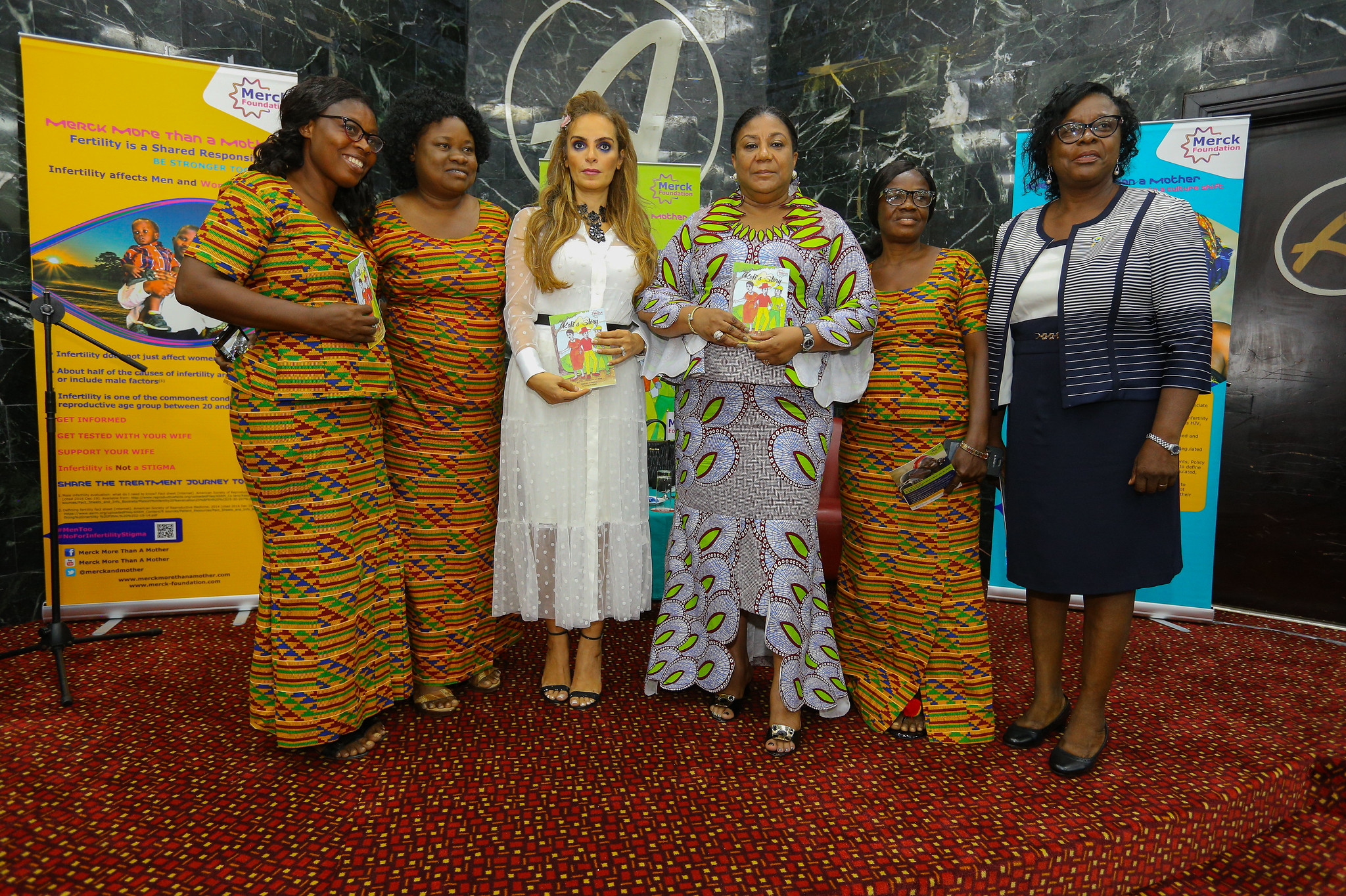 Dr. Rasha Kelej, CEO of Merck Foundation and President with H.E. REBECCA AKUFO-ADDO, The First Lady of Ghana during the book launch in Ghana. 