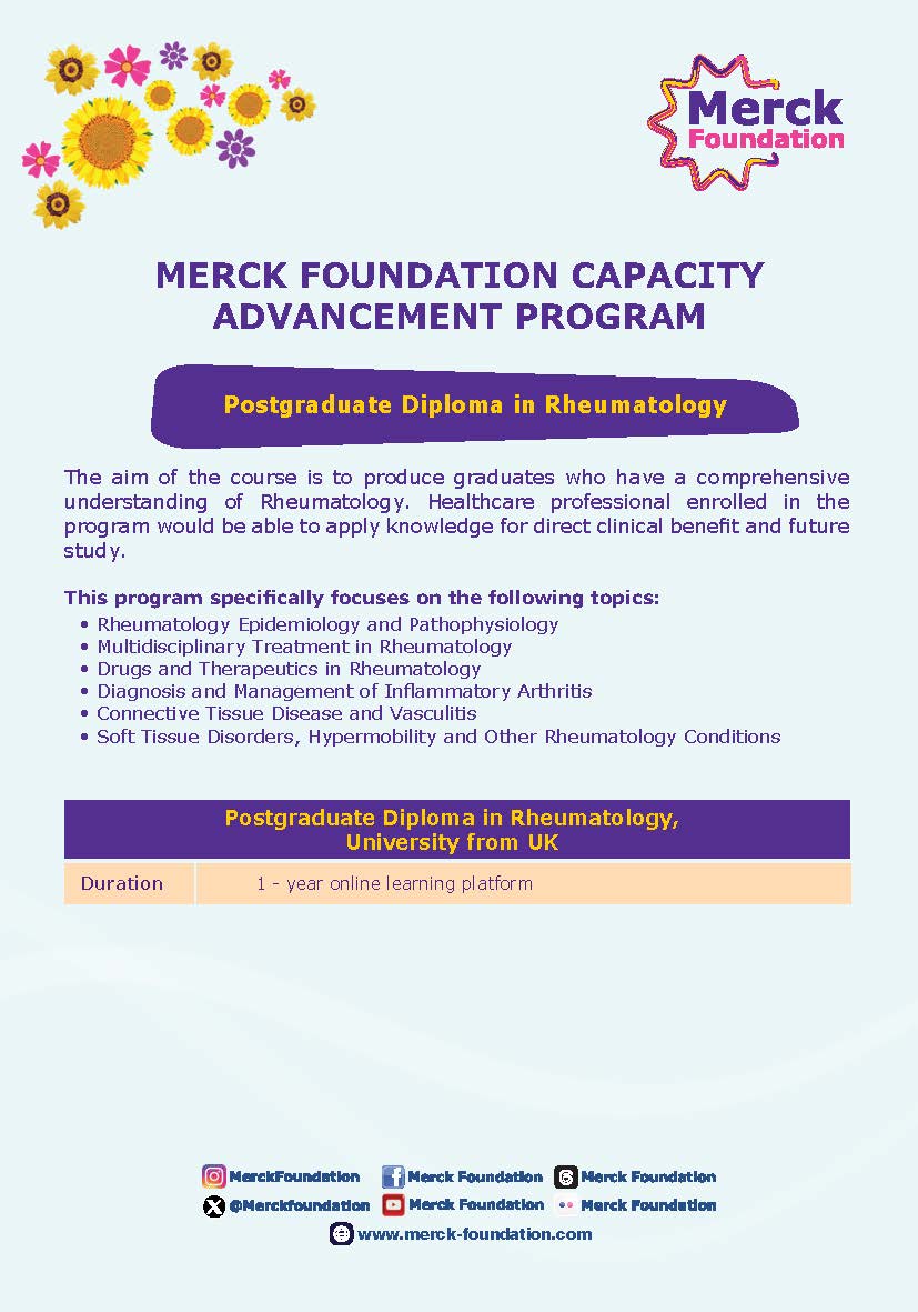 Postgraduate Diploma in Rheumatology | MF Capacity Advancement Program