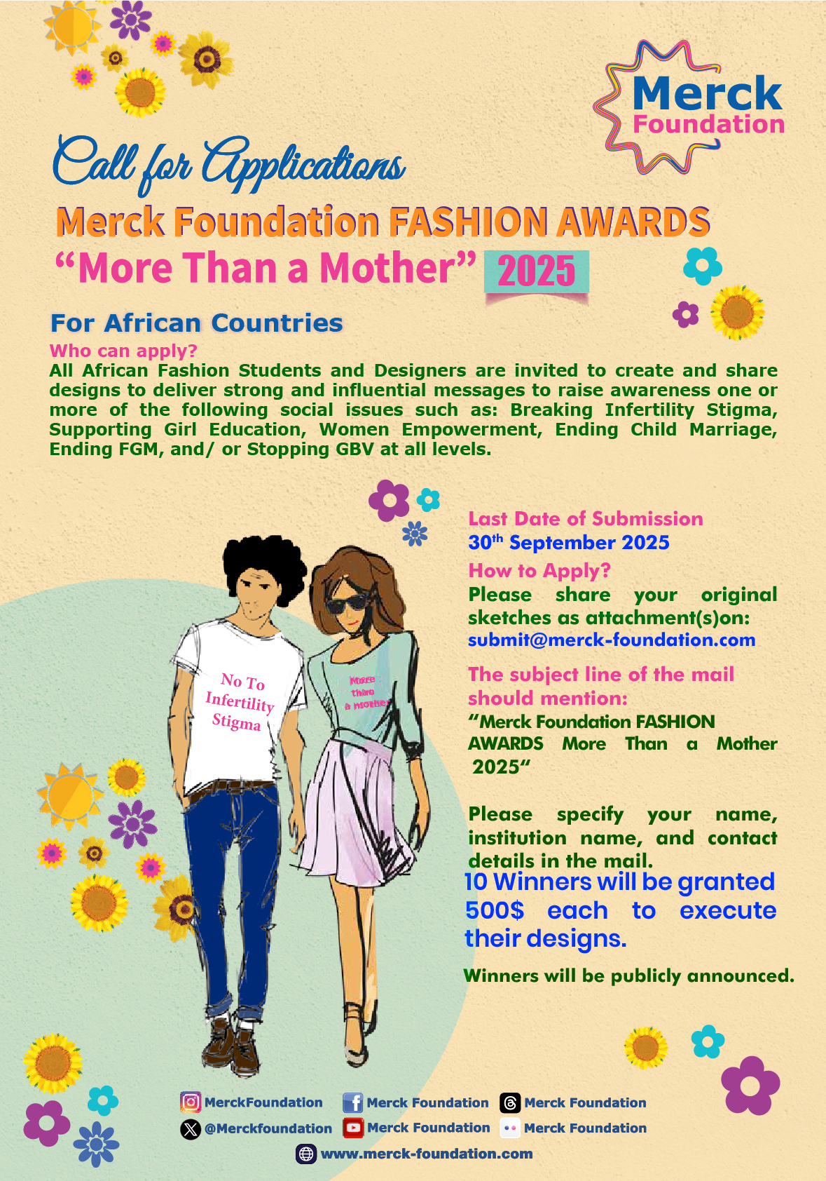 Call for Applications-Merck Foundation Fashion Awards "More Than a Mother" 2025